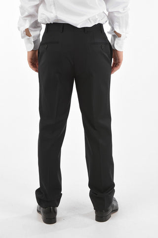 virgin wool center vent belt loops 2-button MANTUA suit