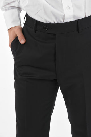 virgin wool center vent belt loops 2-button MANTUA suit