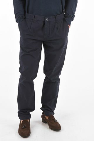 CC COLLECTION Stretched Cotton Chino Pants with Single Pleat