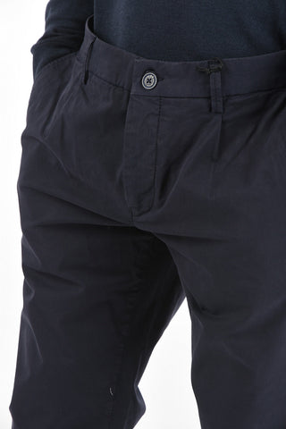 CC COLLECTION Stretched Cotton Chino Pants with Single Pleat