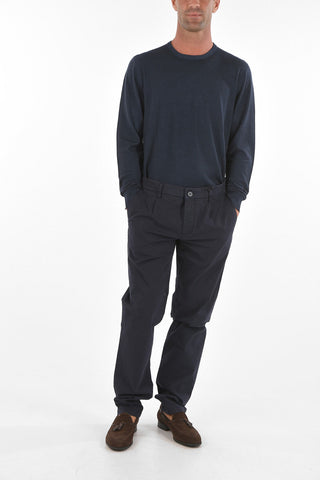 CC COLLECTION Stretched Cotton Chino Pants with Single Pleat