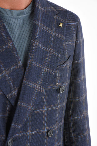CC COLLECTION Double-breasted REWARD Tartan Motif Blazer