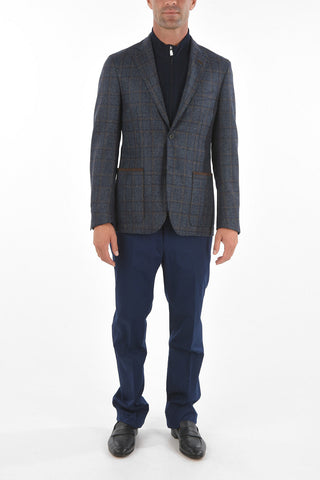 ID Blazer IDENTITY Monopetto in Lana Vergine a Quadri
