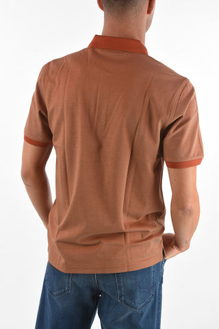 CC COLLECTION Contrasting Edge Hopsack Cotton Polo