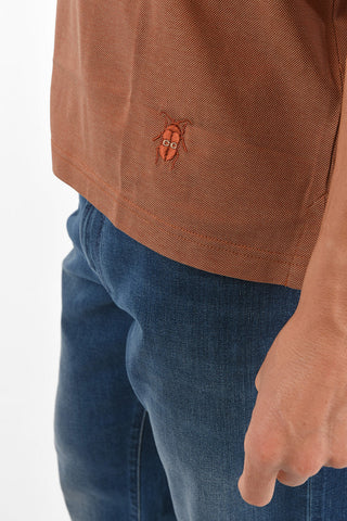 CC COLLECTION Contrasting Edge Hopsack Cotton Polo