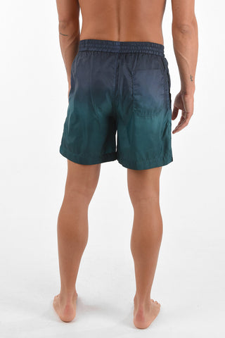 Two-tone Swim Shorts with Logo Embroidery