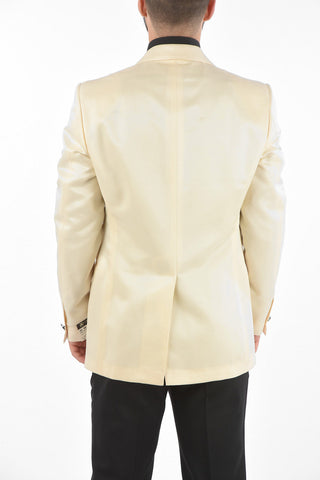 Two Tone CER.ACTUELLE Suit with Jewel Button