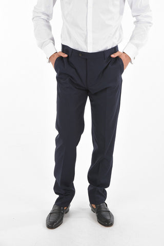Pantaloni ACADEMY in Lana Vergine e Seta 