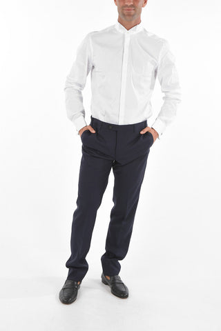 Pantaloni ACADEMY in Lana Vergine e Seta 