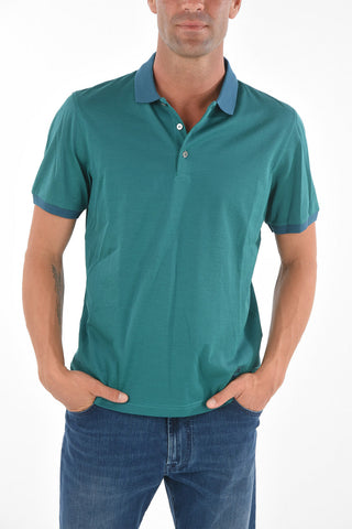 CC COLLECTION Contrasting Edge Cotton Polo