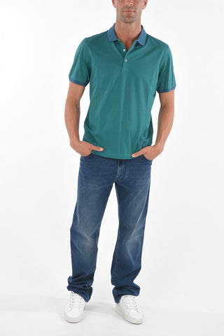 CC COLLECTION Contrasting Edge Cotton Polo