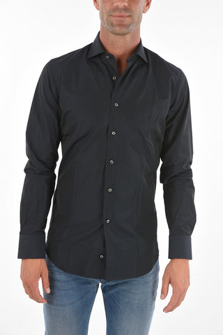 popeline spread collar shirt