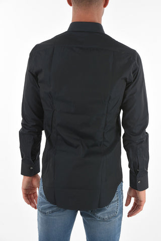 popeline spread collar shirt