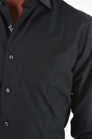 popeline spread collar shirt