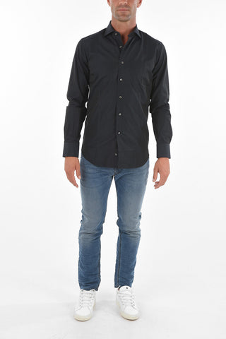 popeline spread collar shirt
