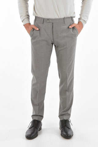 ROAD TO EXCELLENCE Pantaloni ACADEMY in Lana Vergine FLAWLESS con Risvolto alla Caviglia