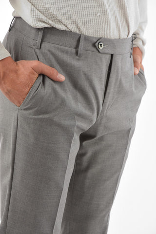 ROAD TO EXCELLENCE Pantaloni ACADEMY in Lana Vergine FLAWLESS con Risvolto alla Caviglia