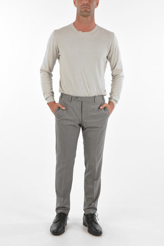 ROAD TO EXCELLENCE Pantaloni ACADEMY in Lana Vergine FLAWLESS con Risvolto alla Caviglia