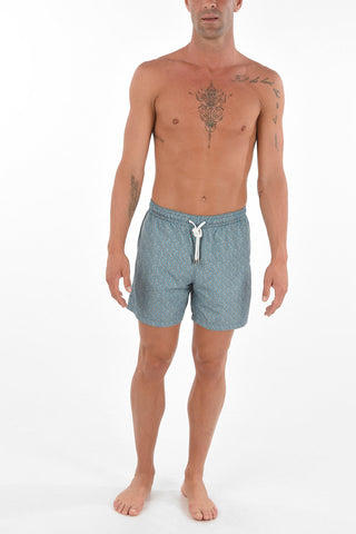 Swim Shorts with Geometric Print