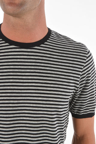 CC COLLECTION Short-sleeved Awning Striped Sweater
