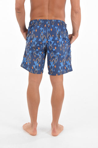 Swim Shorts with Geometric Print