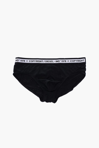 logoed waist band solid color brief