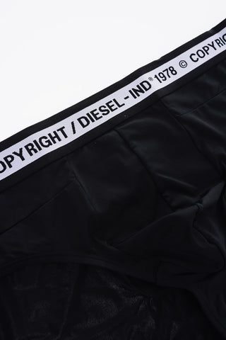 logoed waist band solid color brief