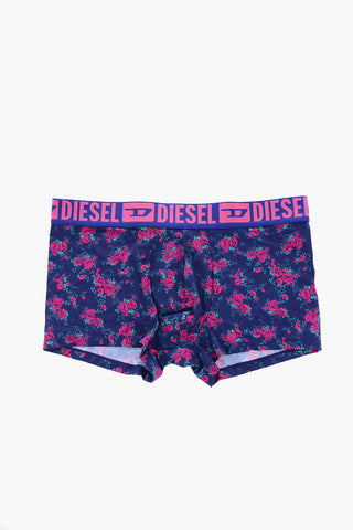Boxer con Motivo Floreale ed Banda Logata