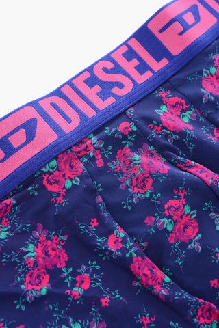 Boxer con Motivo Floreale ed Banda Logata