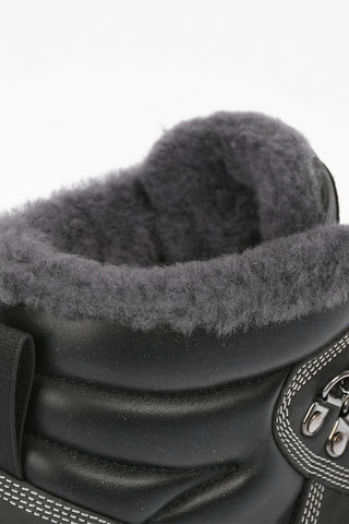 MM22 inner fur leather hiking ankle boots