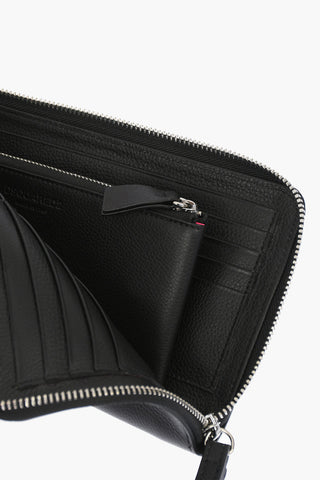 ICON zip closure textured leather maxi wallet