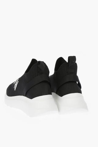 ICON rhinestone embellished logo SPEEDSTER sock sneakers