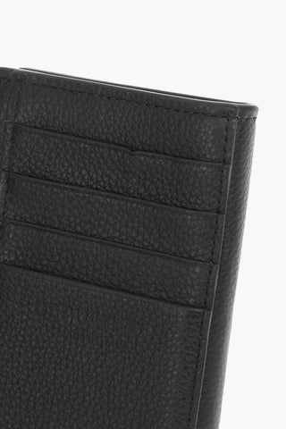 ICON zip closure textured leather card holder
