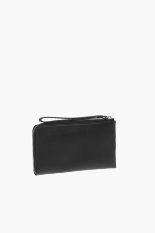 ICON Leather Clutch Wallet with Zip Closure
