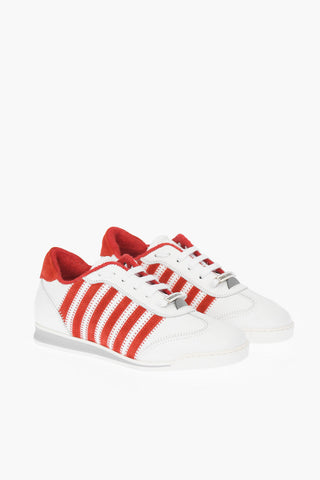 leather NEW RUNNER sneakers with suede details
