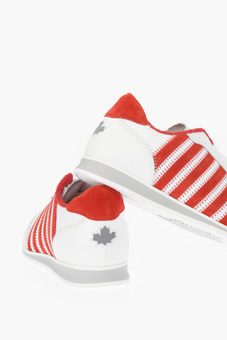 leather NEW RUNNER sneakers with suede details