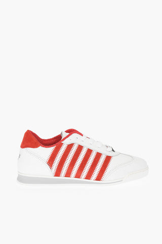 leather NEW RUNNER sneakers with suede details