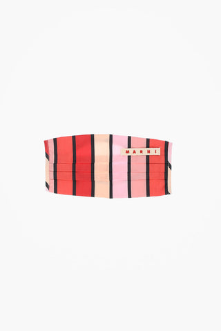 Striped Cotton Face Mask Cover