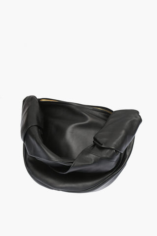 Borsa Hobo in Pelle con Zip Dorata