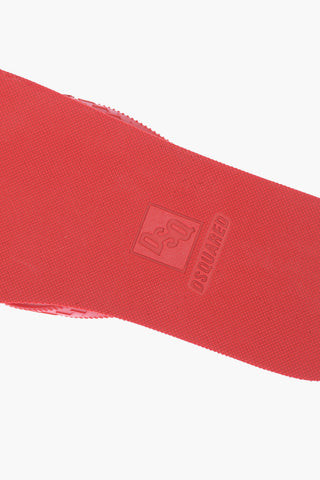 Infradito a tinta unita con logo stampato