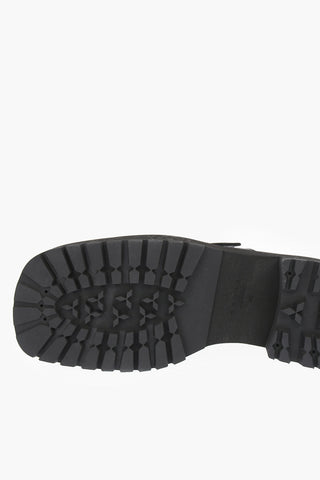 7cm Leather Derby With Platform and Maxi Buckle