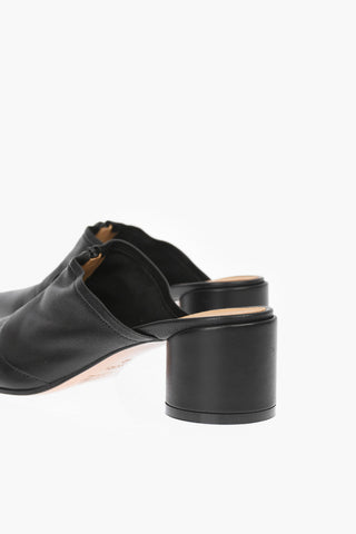 MM6 Mules in pelle Point Toe Tacco 6cm