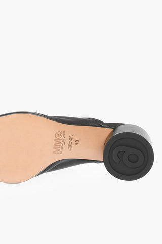 MM6 Mules in pelle Point Toe Tacco 6cm