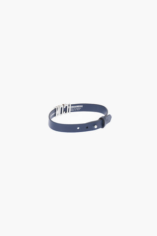 ICON Solid Color Leather Choker with Silver Details