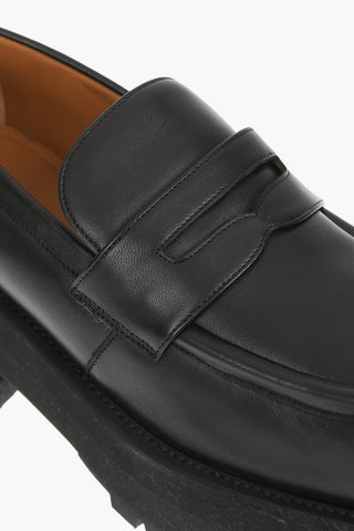 7cm Leather Loafers with Platform