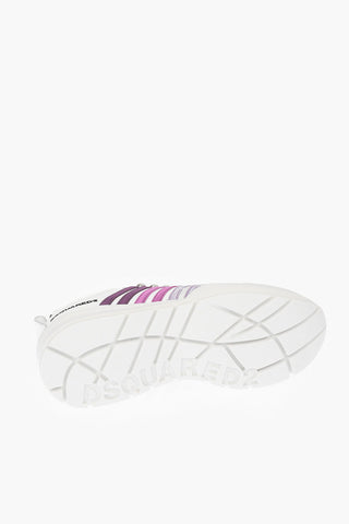 Sneakers in pelle con dettagli a contrasto