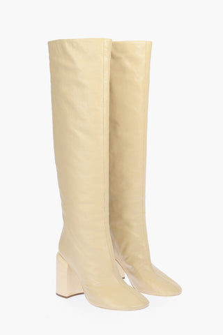 10cm Solid Color Leather NIKKI Boots