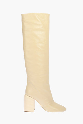 10cm Solid Color Leather NIKKI Boots