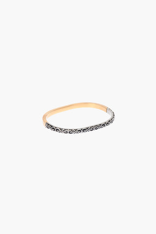 MM11 Bracciale Rigido Bicolore in Rilievo