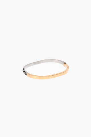 MM11 Bracciale Rigido Bicolore in Rilievo